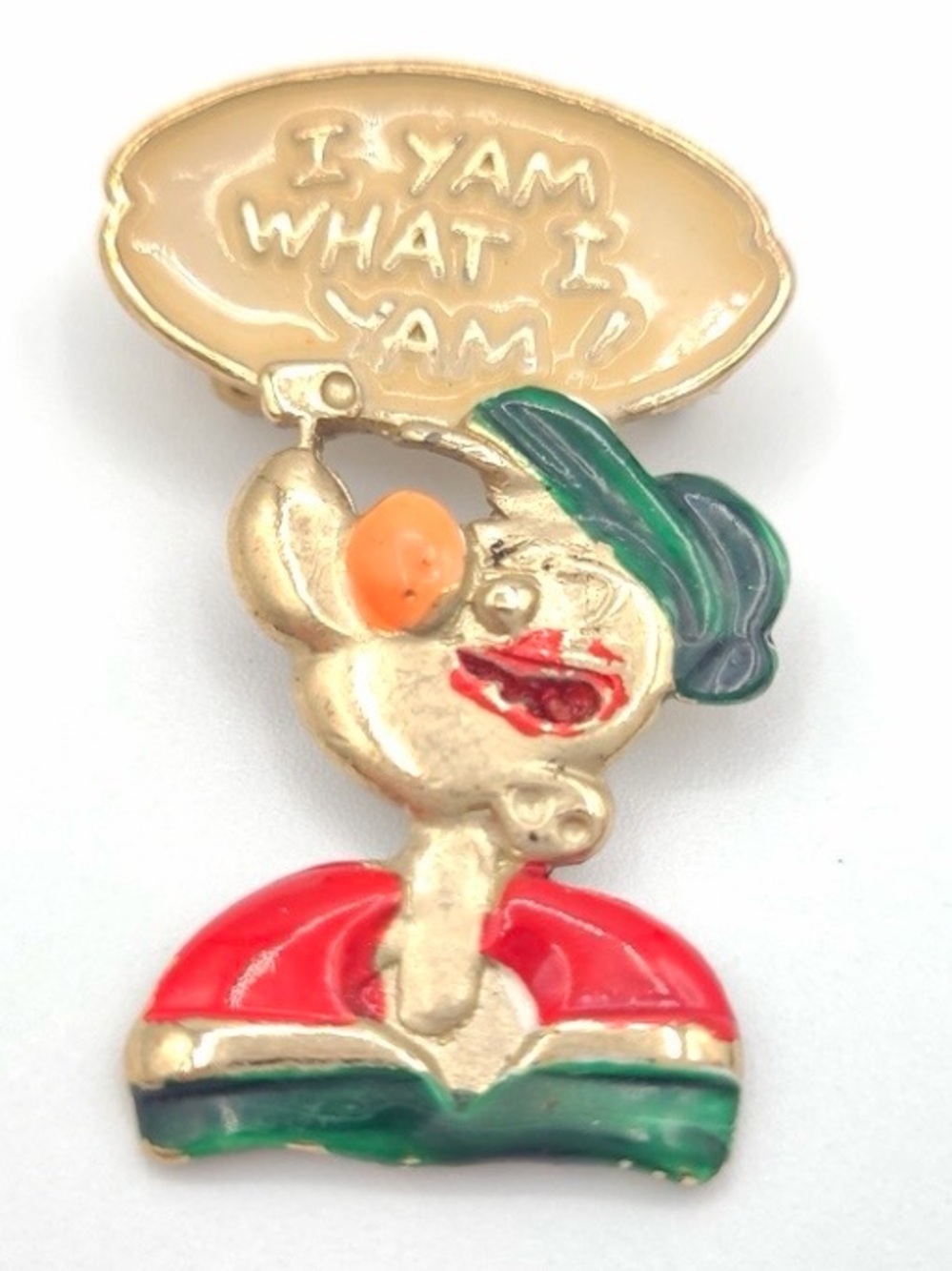 Vintage Popeye Sailor Man Enamel Brooch Pin Cartoon Collectible